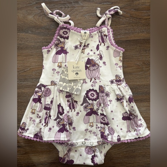 Quinn Other - NWT Kate Quinn Purple Fairy Print Baby Dress 12-18 months